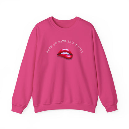 When He Says He's A Poet Crewneck